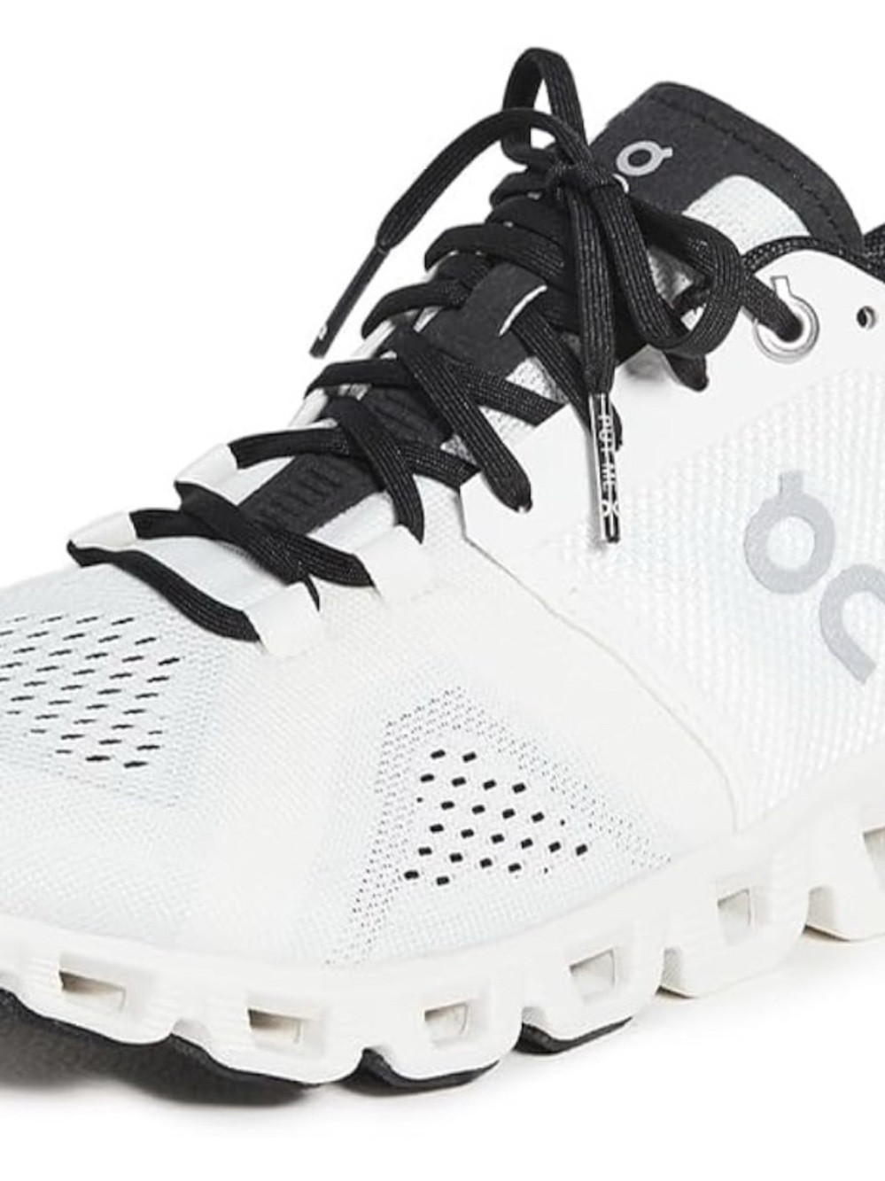 On Running Women's White and Black Cloud Athletic Shoes